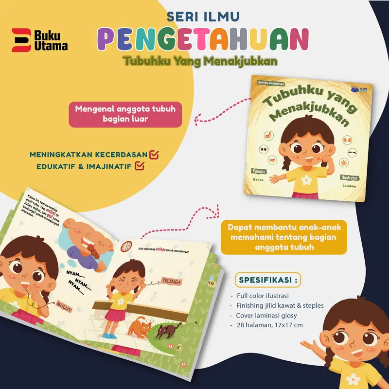 (ISI 4 BUKU) PAKET SERI ILMU PENGETAHUAN (Matahari, Tata Surya, Organ tubuh dan Pencernaan) Soft Cover 4