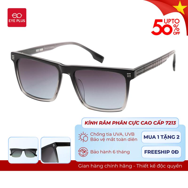 [RM] Kính Râm Phân Cực Chống Nắng Nam Nữ Reeman 7213 Eye Plus Gọng Kính Nhựa Acetate Cao Cấp Bền Bỉ, Tròng Kính Mát Chống Loá Polarized, Mắt Kính Chống Tia UV400, Kính Mắt Kiểu Dáng Thời Trang Phong Cách Sang Chảnh