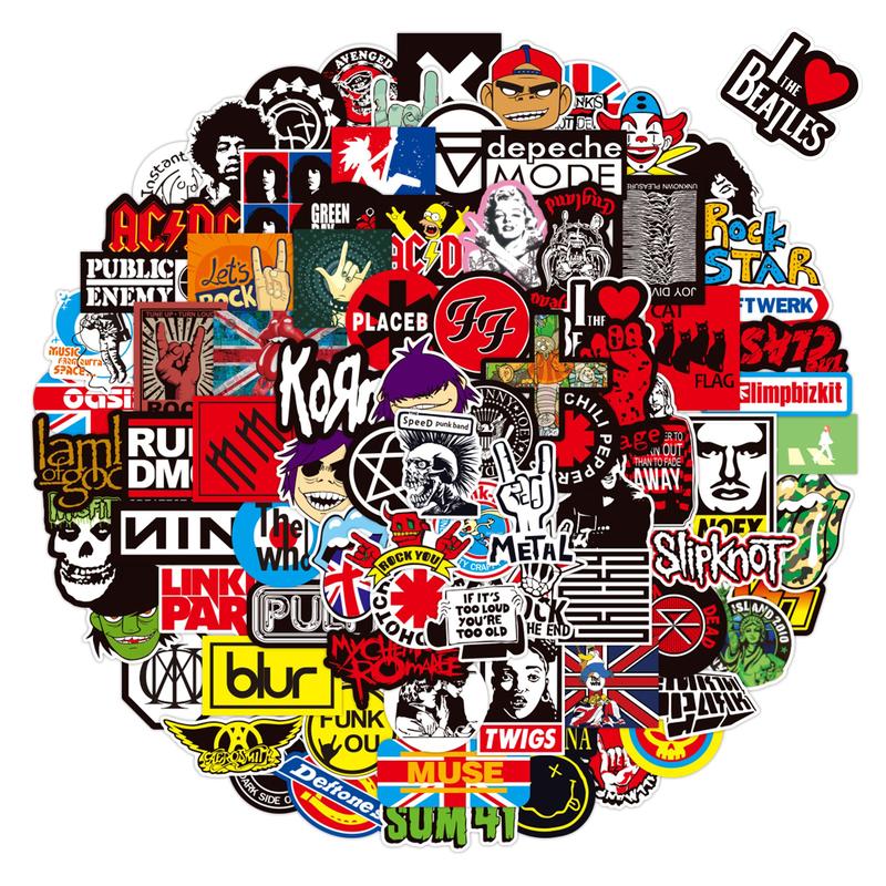 Sticker Fast Band 100/50PCS Rock And Roll Music Band Stickers Punk Graffiti Stickers ...