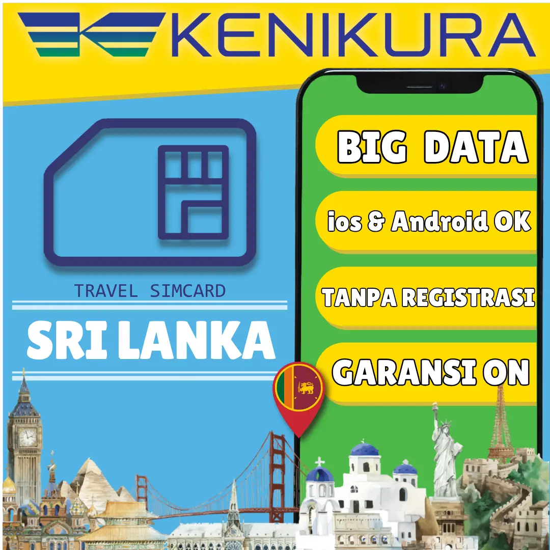 SIM Card Sri Lanka Kuota Total | Srilanka Colombo SimCard Internet Travel | Kenikura
