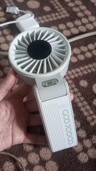 Product Review of GOOJODOQ GFS003 Folding Mini Fan 4000 MAH With Smart LED Screen Display 100 Level Speed - Kipas Mini from P**u 2