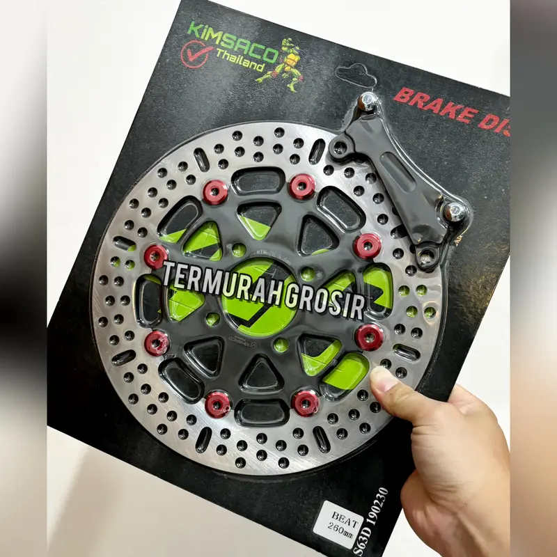 Piringan Beat Scoopy Vario Genio 260mm Khusus Lubang Baut 4 PNP Plus Breket Untuk Kaliper Standar Original Import Asli Grosir 4
