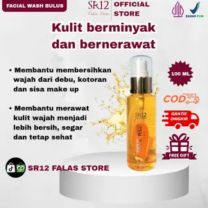 SR12 Facial Wash Bulus 100ML Sabun Cair Pembersih Wajah Kulit Normal Membersihkan Kotoran Melembutkan Mengencangkan Muka Berminyak Berjerawat Gentle Cleanser Sabun Cair Penghilang Jerawat dan Bekasnya - Hitam Perawatan Mencerahkan kulit  Kering