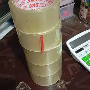 ( 1 SLOP / 6 PCS ) - Lakban Bening / Coklat 72 Yard x 45 Mm x 45 Mic Sticky N Strong (SNS) RAJA TAPE