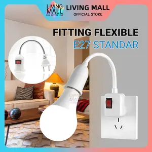 Fitting Lampu E27 Fleksibel Colok Listrik dengan Saklar ON OFF / Fitting Lampu Flexible E27 Over Colok On