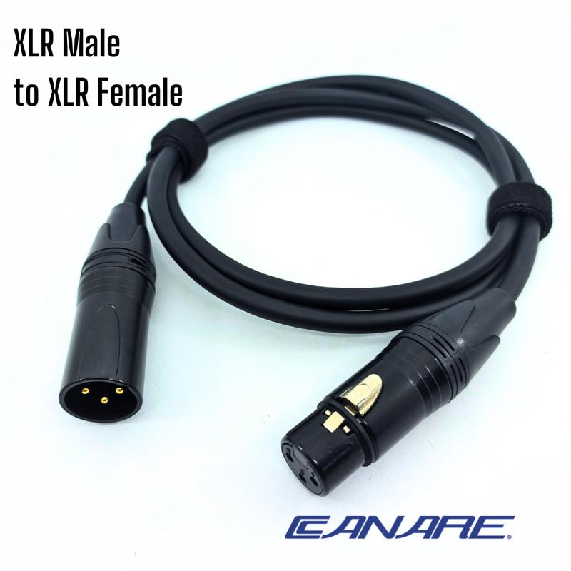 Kabel Audio Mic Mikrofon XLR Male to XLR Female 3 Pin Gold - Kabel Canare Berkwalitas 1