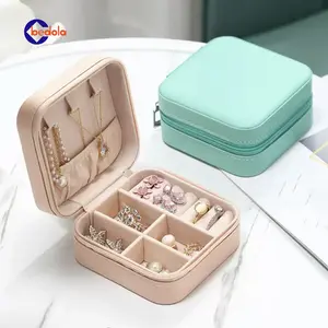Kotak penyimpanan perhiasan tempat perhiasan anting cincin box kalung gelang portable