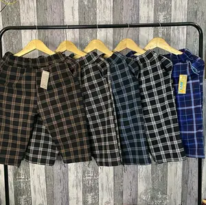 Dapat 5 Pcs Celana Pendek Wanita Slimfit Motif Kotak Dewasa Crepe Shorts Nyaman