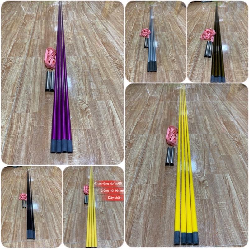 Combo 4 nan cacbon làm diều Bo Bo Thái tặng kèm 2 ống nối và dây chặn nhiều màu sắc lựa chọn