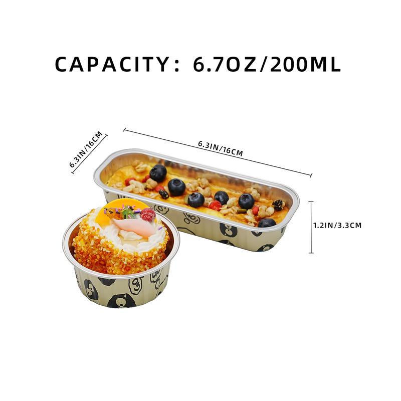 Product Introduction of 10PCS Mini Cake Pans Rectangular Aluminum Foil Baking Pans Cheesecake Containers. Double Thick Aluminum Foil Baking Pan Food Container for Heating Cooking Meal Prep Storage Freezer and Takeout 12