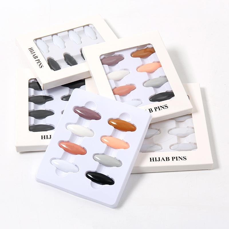 Product Introduction of Hot sale Solid Color Safety Pins Plastic pin Bandana Brooch 10