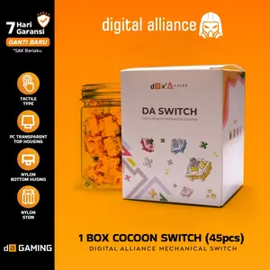 Switch DA x AJAZZ Plate Mount 48g Linear Mechanical Keyboard BOX - 45 Pcs