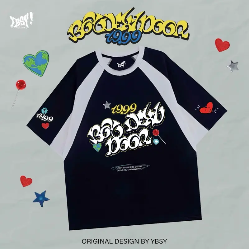 LAST STOCK !!!Y2K BoyNextDoor two tone t-shirt 1
