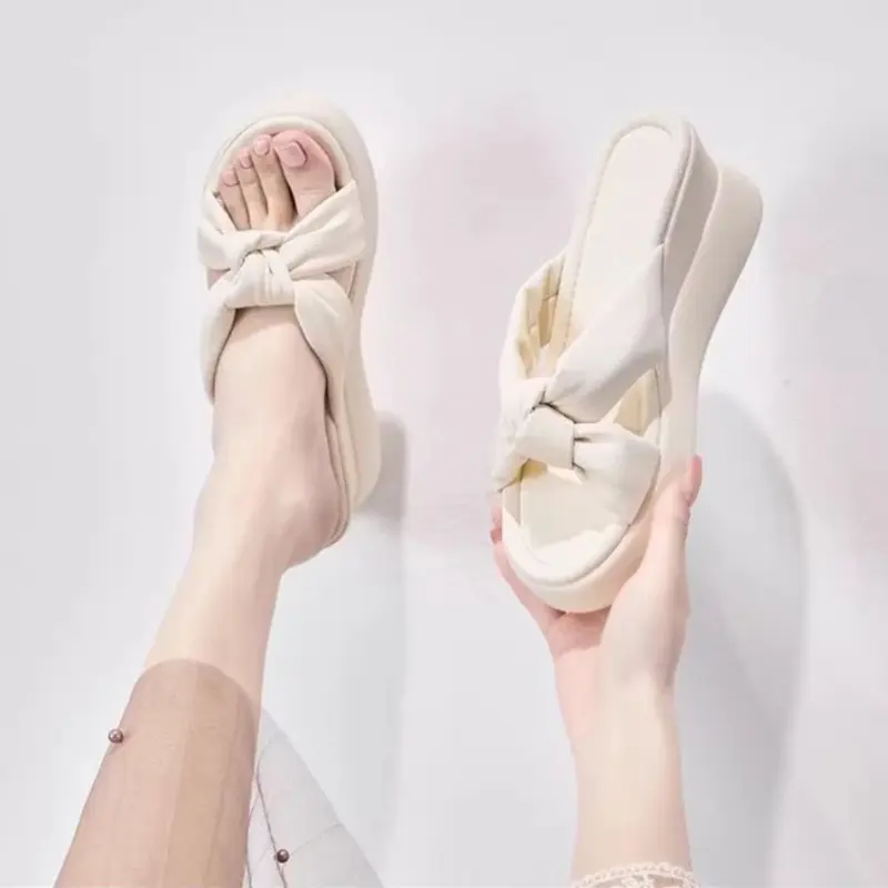 Sandal Wedges Wanita Remaja Terbaru 2025// Sandal Wanita Casual Elegan  Korean Style Elegan 3