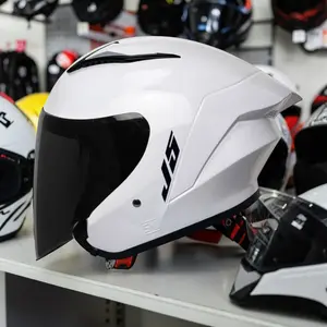 helm half face j5 kekinian bisa cod kaca bening udah sni untuk sanmory busa bisa dI lepas pasang Motorcycle