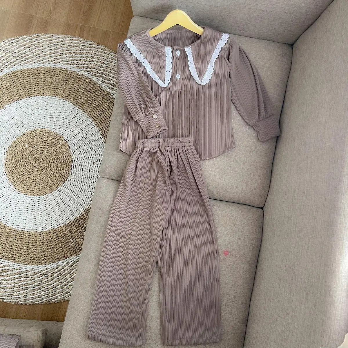 One Set Lara Knit Condru Couple Ibu dan Anak/baju Lebaran/setelan Anak perempuan