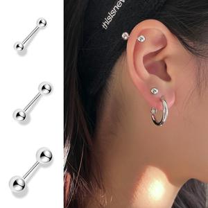 EAR PARTNER-ネジ留めデザイン、小さめピアス、イヤースタッド、女性用インスタイルのシンプルでクールなデイリーピアス（LMHJED-2）