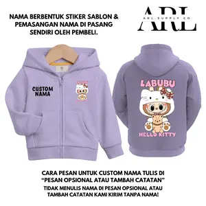 ARL SUPPLY - Jaket Anak Perempuan Personalized untuk Usia 2-12 Tahun Stylish & Nyaman dengan Desain Unik - Fashion