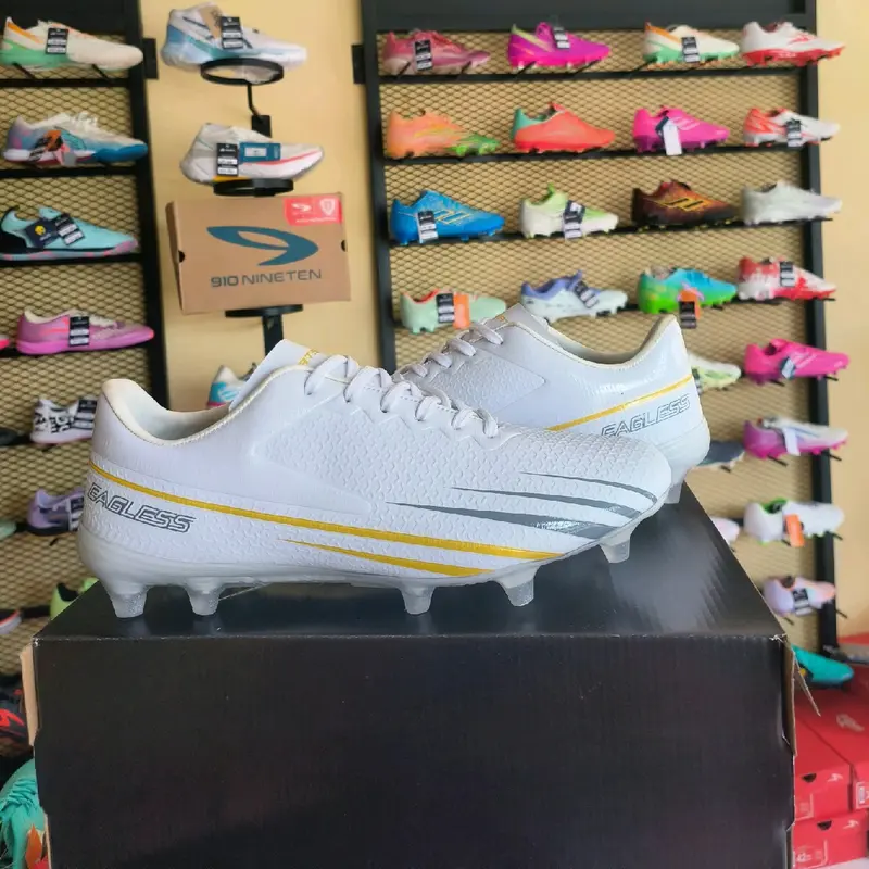 Sepatu Bola Satsetx Eagless Series FG White gold original Boots 8
