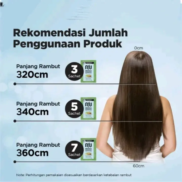 NYU Henna Shampoo Hair - Sampo Pewarna Rambut Burgundy, Natural Brown, Natural Black [Harga 1 sachets] 4