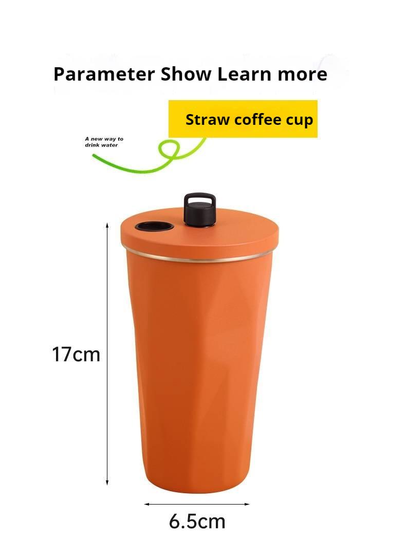 Product Introduction of Amazon's latest outdoor sports water cup insulated cup 304 stainless steel insulated diamond cup gradient portable portable cup large capacity coffee cup with straw 600ml vacuum tumbler 6