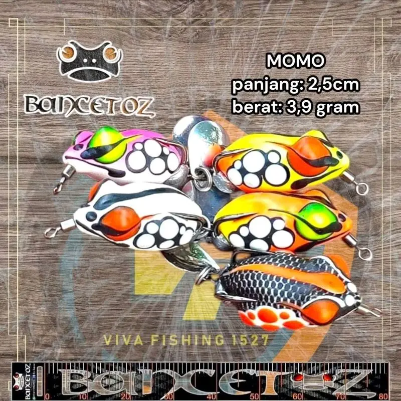 softfrog bancetoz momo 2,5cm + lure + umpan mancing + umpan casting + soft frog