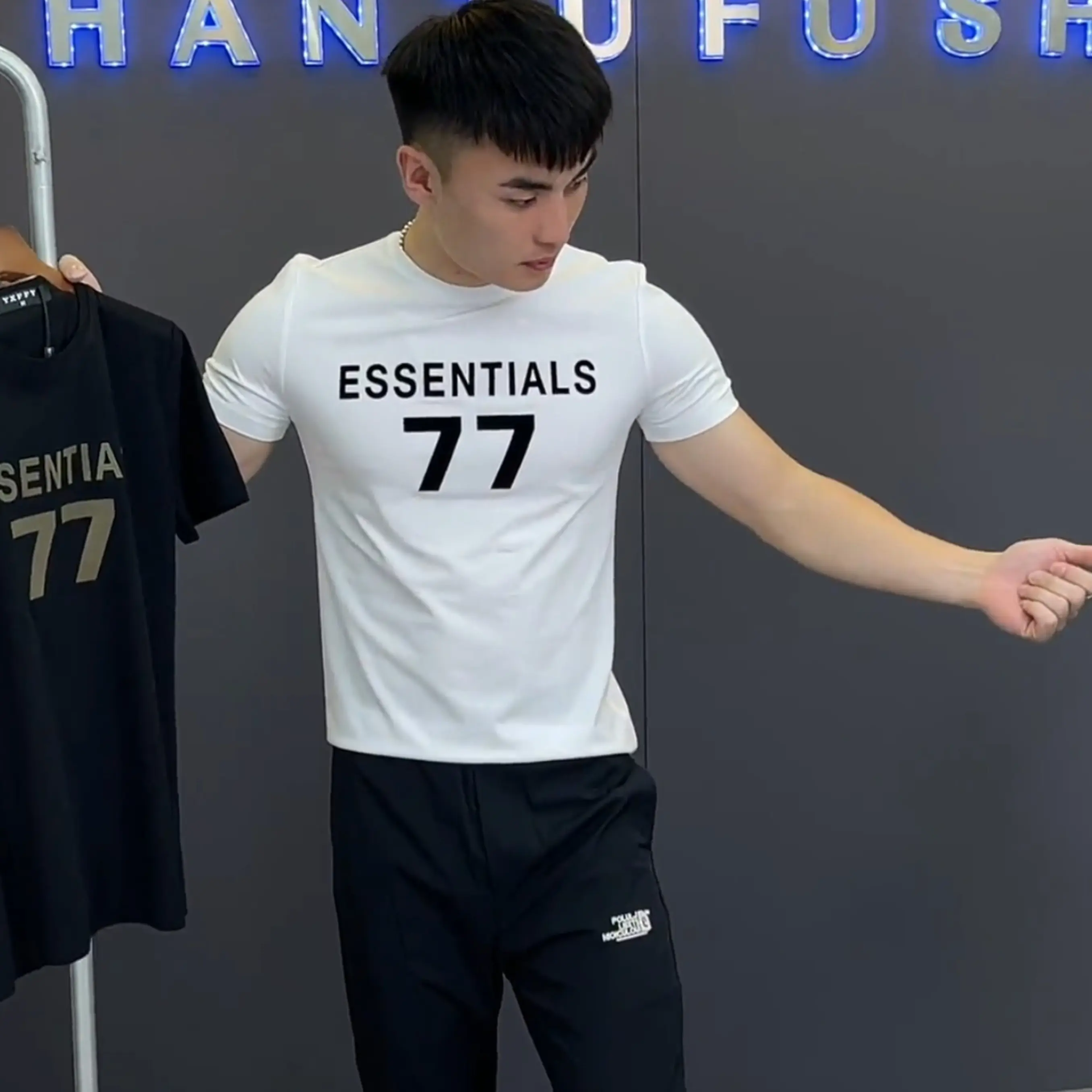 Áo Thun Cotton Trọng Lượng Nặng, Dành Cho Nam Và Nữ, Ngắn Tay, Thích Hợp Cho Mùa Hè, Phong Cách Cổ Điển Và Hợp Xu hướng, Dáng Rộng Vừa Vặn, Thiết Kế In Hình, Thích Hợp Cho Các Cặp Đôi, Tay Lửng