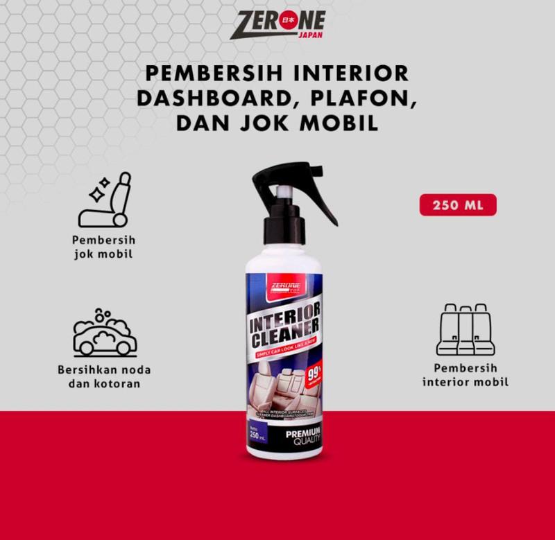 Product Introduction of Zerone Interior Cleaner Pembersih Dashboard Plafon Jok Kulit Sintetis 250ml 5