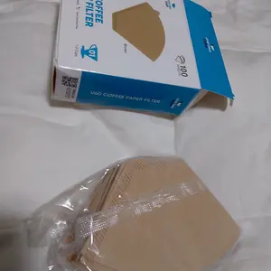 100Pcs Kertas Filter Saringan Kopi V60 One Two Cups Drip 1-2 2-4 Serve