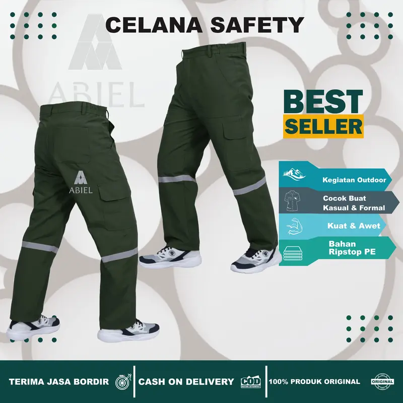 (DIKIRIM DARI BANDUNG) CELANA KERJA WEARPACK SAFETY / SETELAN PROYEK MODEL PDL / CELANA SETELAN KATELPAK Panjang Pria Navy Hitam 7