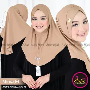 Aulia Hijab Mima M L & XL Jilbab Daily Lembut Nyaman Panjang Muslim Wanita Bahan Jersey Halus Adem Cocok Untuk Sehari-hari
