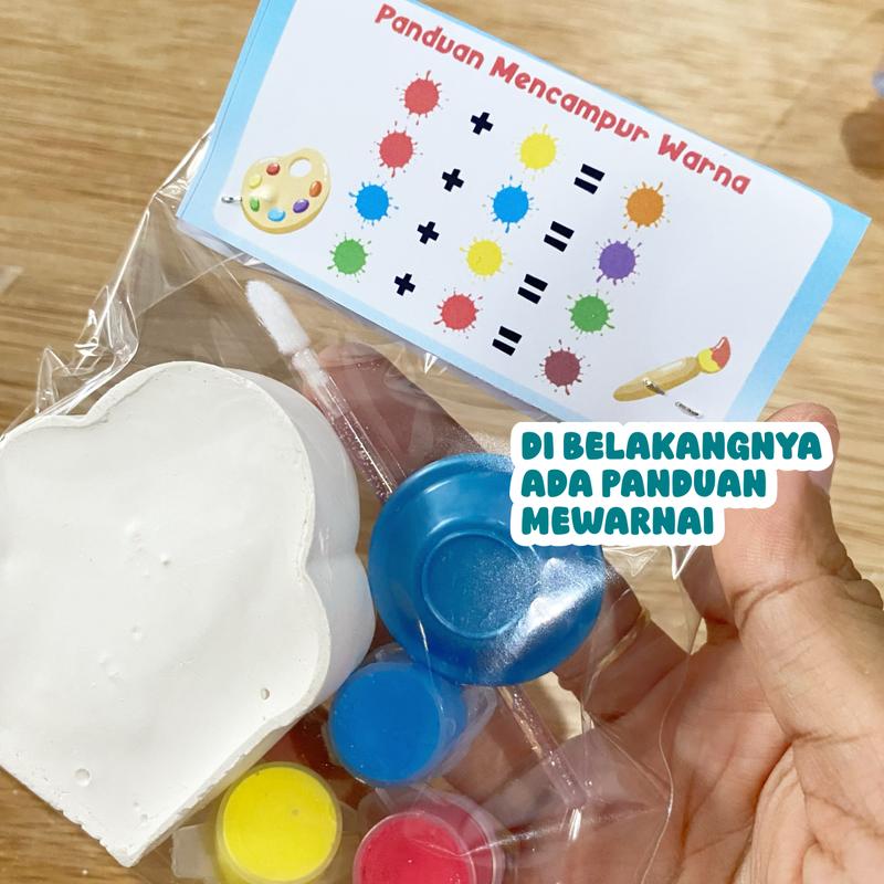 (Paket Hemat Plastik) Mainan Edukasi Anak Melukis Patung Gypsum | Gypsum Painting Kit Gipsum | Mainan Edukasi Mewarnai Patung Mainan Edukatif Gypsum Lukis Anak Toys 2