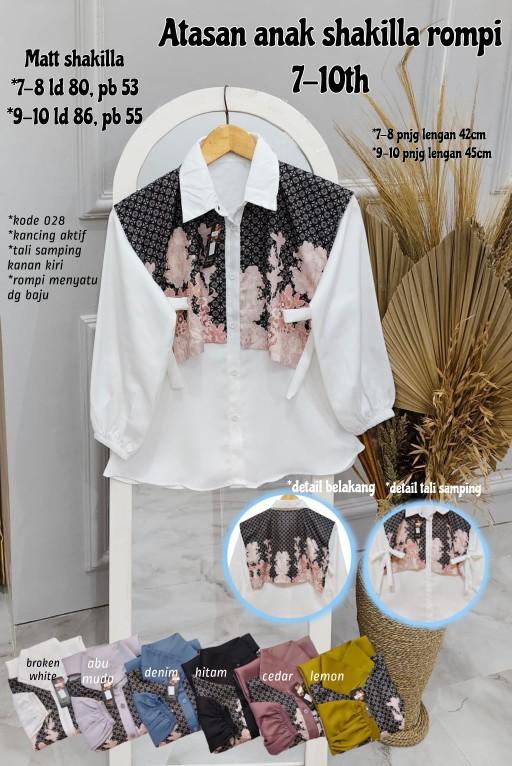 Product Introduction of [028] Atasan Anak Shakila 7-14 tahun/ Atasan Anak Rompi 36