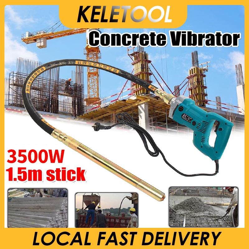 KELETOOL 3500W Concrete Vibration Machine Electric Concrete Mixing Machine Cement Soil Mixer with 1.0M 1.5M Stick 0