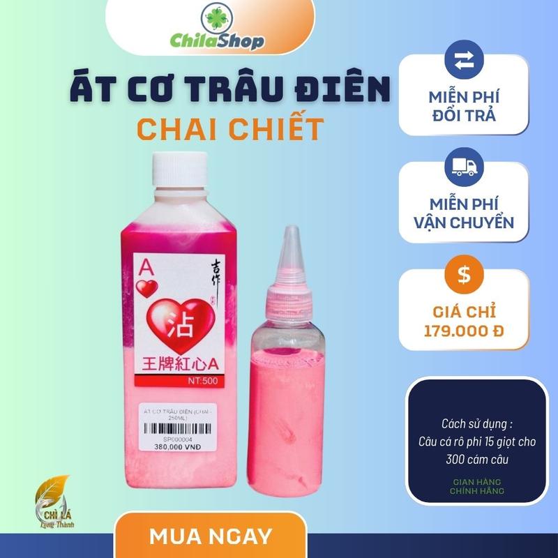  Tinh Mùi Câu Cá Át Cơ Trâu Điên Chai Lớn - Chai Nhỏ   Chì Lá Shop   
