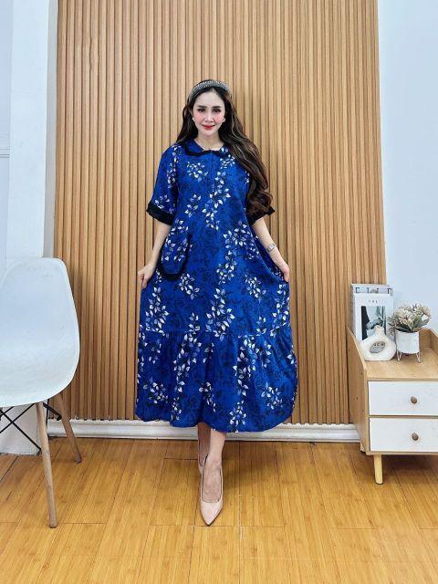 Product Introduction of Dres Ledy Terbaru Bahan Rayon Premium Busui LD120 - Rempel Bawah - Midi, Dewasa, Bumil, Casual, Panjang, Baju, Motif, Atasan, Katun, Wanita 8