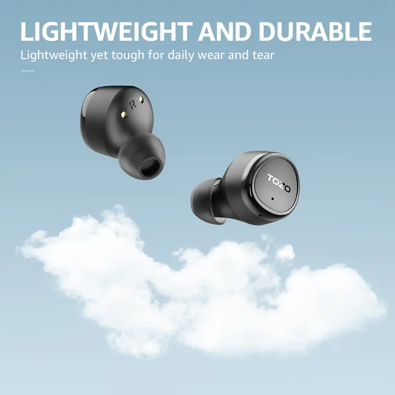 TOZO Agile Solo True Wireless Bluetooth Headset Support APP TOZO 16 EQ Setting  Earphone Bluetooth Bass Tws Mic Crystal Clear Calls 4