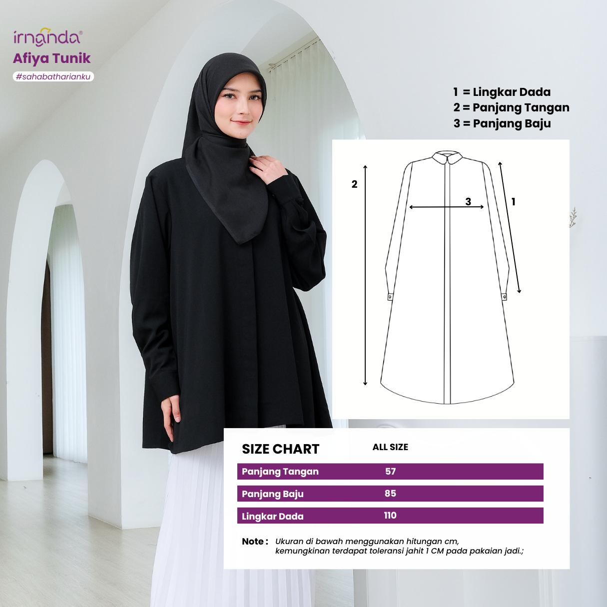 Irnanda Tunik Afiya Muslimah Modest Look – Premium Irnanda | Bahan Adem, Flowly & Elegan Irnanda Tunik Afiya Muslimah Modest Look – Premium Irnanda | Bahan Adem, Flowly & Elegan