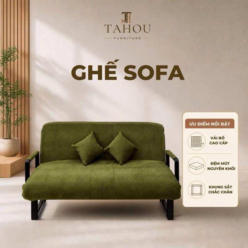 Ghế Sofa Giường Gấp Gọn Tahou, Sofa Bed Đa Năng Khung Sắt Chịu Lực Tốt, Nệm…