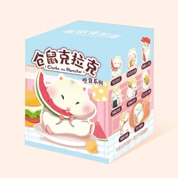 Clarke the Hamster 2025 Foodie Series Lucky Box Collectible Figure Kawaii Stress Relief Gift for Girls Best Friend Birthday Cute Room Decor Anime Lover Present
