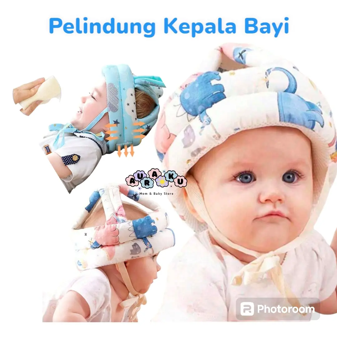 Topi Helm Pelindung Kepala Bayi Anti Lentur Lucu Baby Head Protector Safety Topi Anak 6 bulan - 3 tahun Child