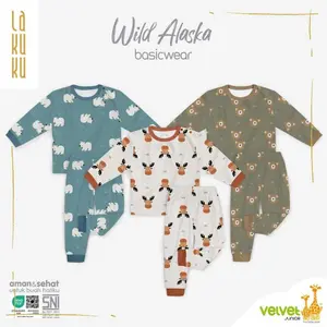 Lakuku - Velvet Junior Setelan Lengan Panjang Baju Celana Piyama