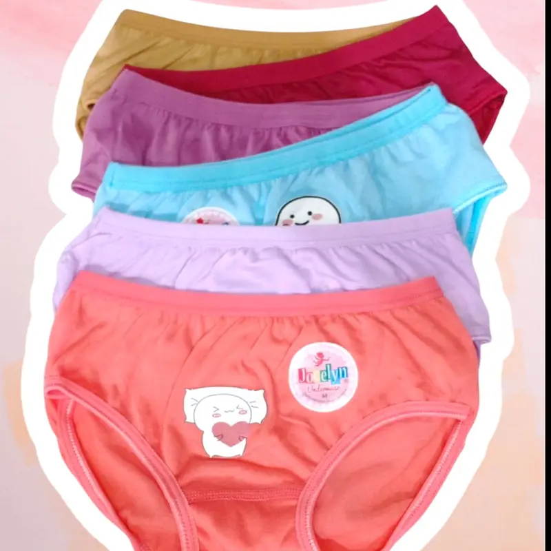 Celana Dalam Anak Cewe Jocelyn POLOS Bahan Kaos Motif Sablon SMLXL - 3 Pcs - Fashion 0