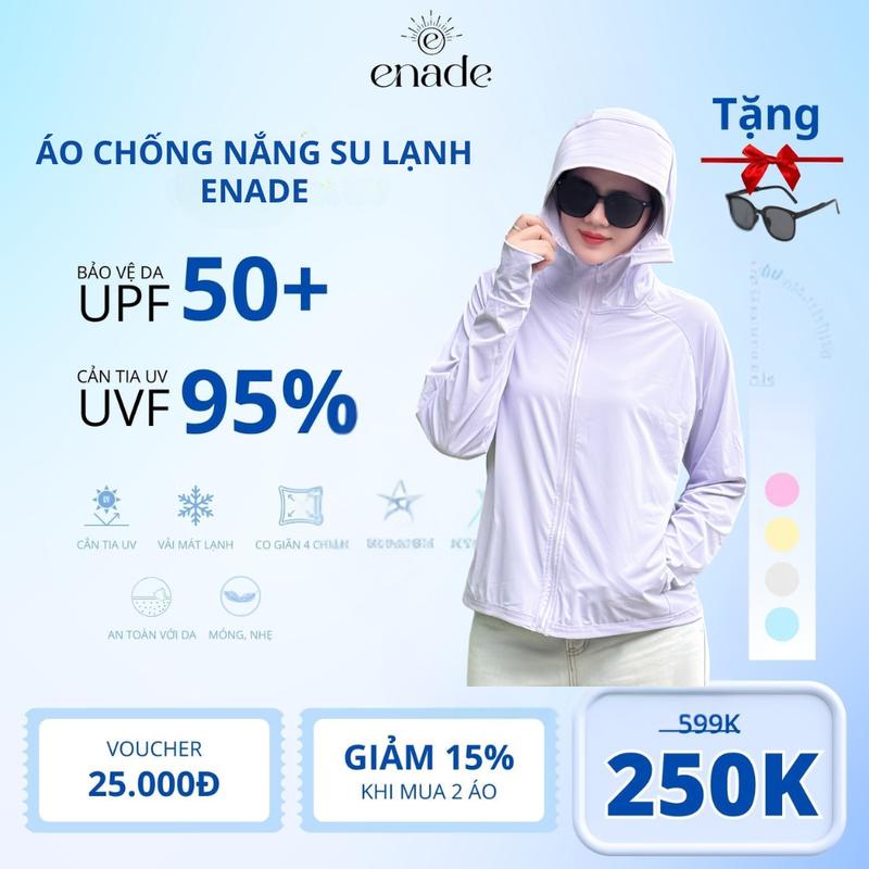 ENADE Áo Chống Nắng Chất Su Lạnh 5D Hàn Nhập UPF 50+ Bảo Vệ Da UVF 95% Phù Hợp Nam Nữ