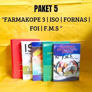 PAKET 5 BUKU FARMASI TERLARIS ( FARMAKOPE 3 | ISO OBAT VOL.53 | FOI | FORNAS | F.M.S )