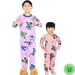 Kiminori VANI.PP Setelan Baju Anak Perempuan Lengan Panjang Gambar Karakter Kartun