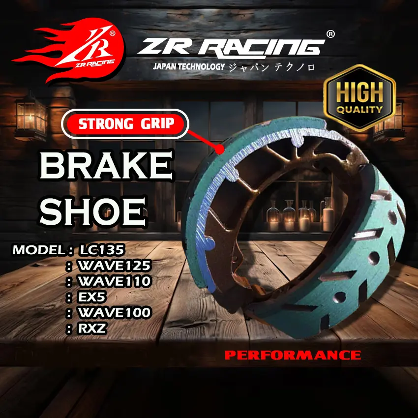 LC135 Wave125 EX5  RXZ SRL115  BRAKE SHOE LINING BRAKE - ZR/ YAMAHA/ HONDA/ MODENAS/ MASADA Motorcycle