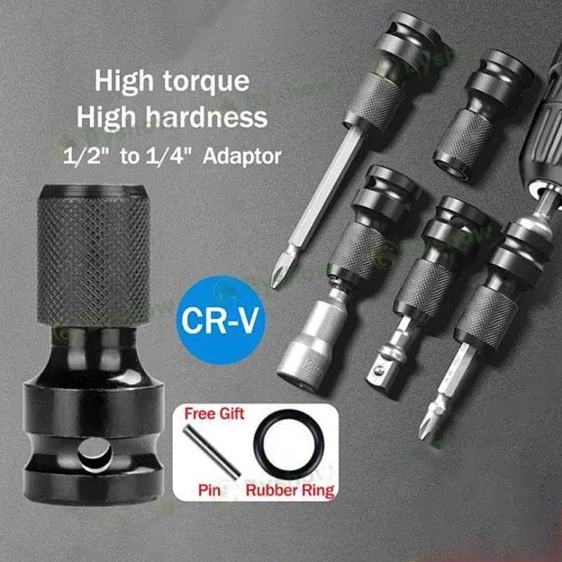  Bộ Ổ Cắm Bộ Cờ Lê Và Bộ Mở Rộng Bộ Chuyển Đổi Ổ Cắm Bộ Chuyển Đổi Truyền Động Dụng Cụ Tác Động Hình Vuông 1   2 Inch Sang Bộ Ổ Cữ Đai Ốc 1   4 Inch Phần Cứng zjt 