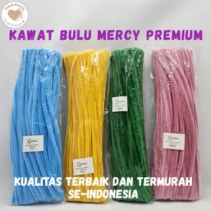 KAWAT BULU MERCY PREMIUM 8MM-30CM ISI 100PCS / PIPE CLEANER 100PCS/SET KAWAT BULU MERCY WARNA-WARNI