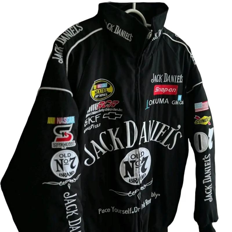 Áo khoác Jack Daniels Racing, Vải Kaki 3 Lớp Dày Dặn, Logo Thiêu [Hàng Có Sẵn] Jacket